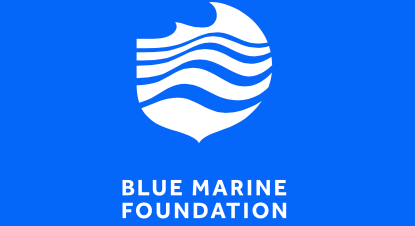 Blue Marine Foundation logo in white on blue.